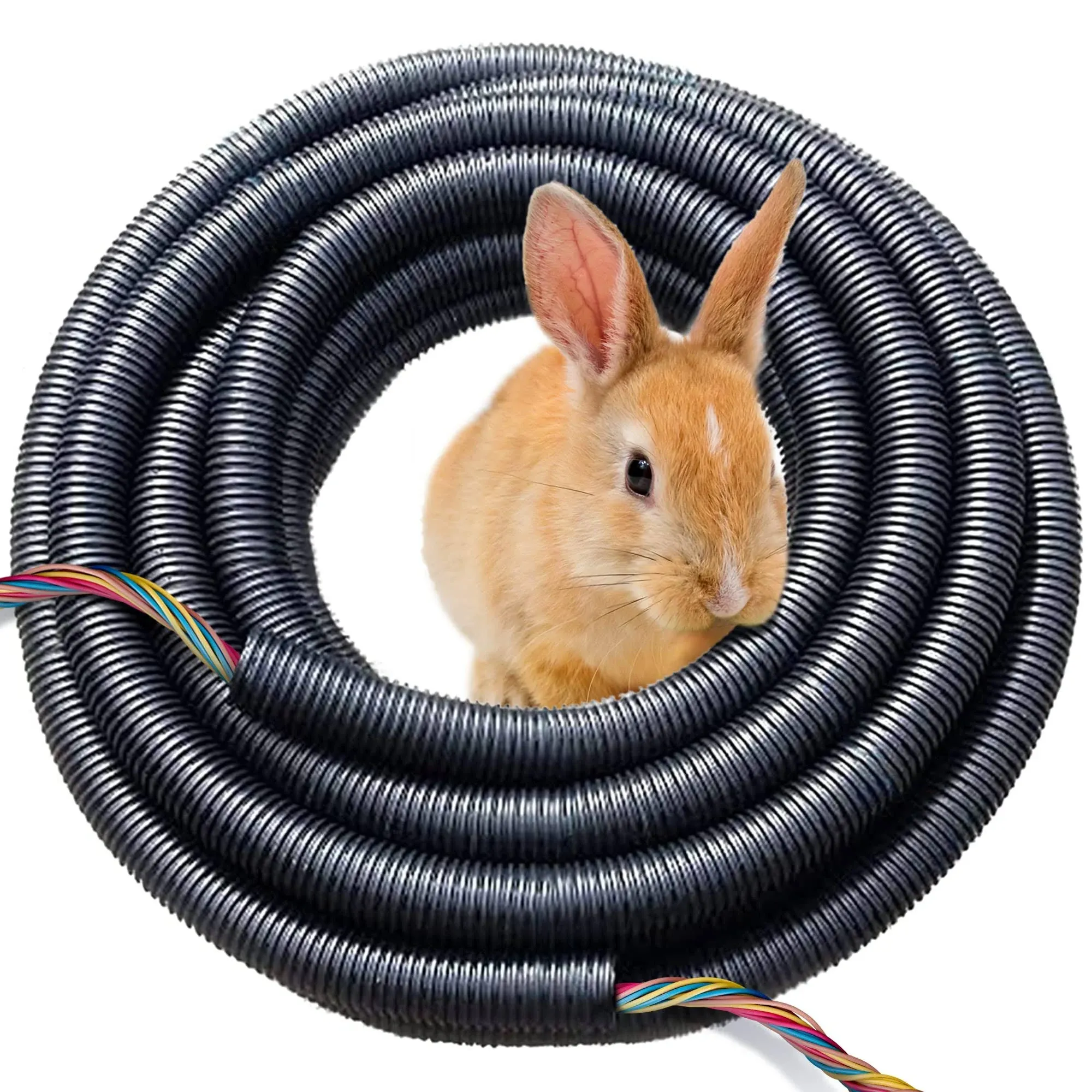 20 ft. Long Split Wire Loom Tubing Protect Wires from Rabbits