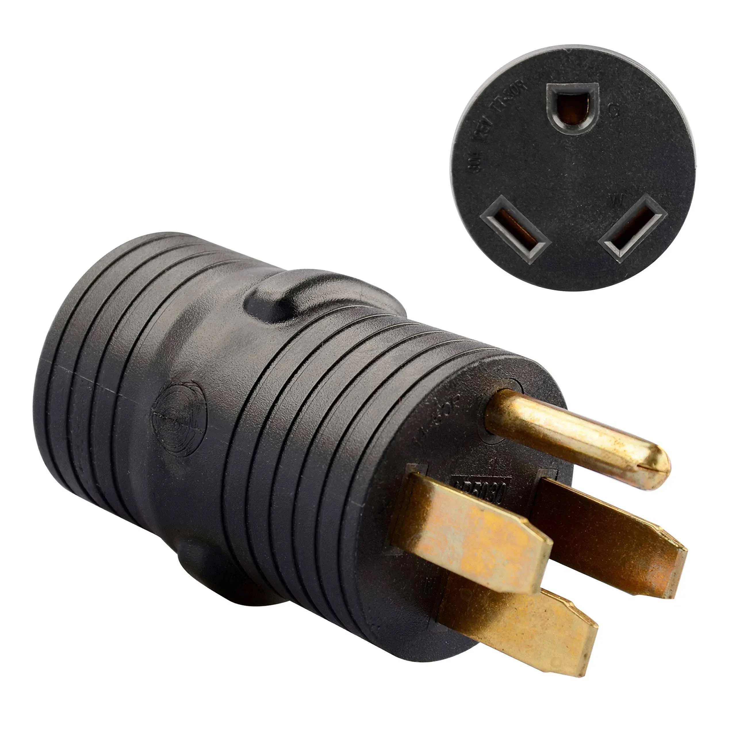 New! RVGUARD RV Plug Adapter 50 Amp Male 14-50P to 30 Amp Female TT-30R