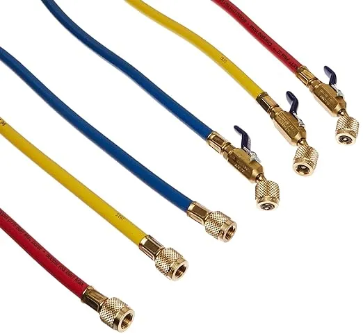 NEW Yellow Jacket 29985 60&#034; 3 Pak HBVV RYB Plus II Refrigerant Charging Hose