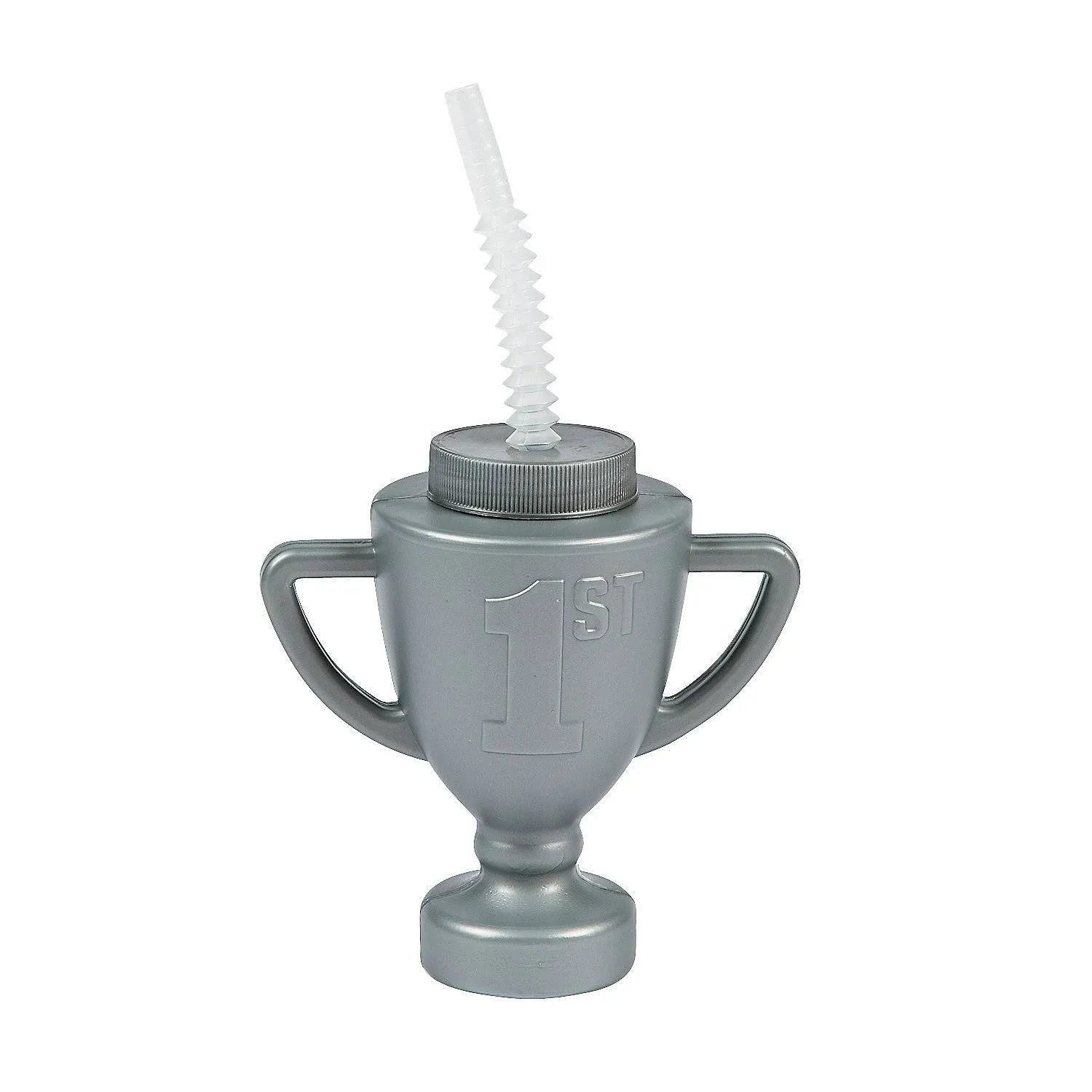 Race Car Trophy Cups with Straws Birthday Party Supplies