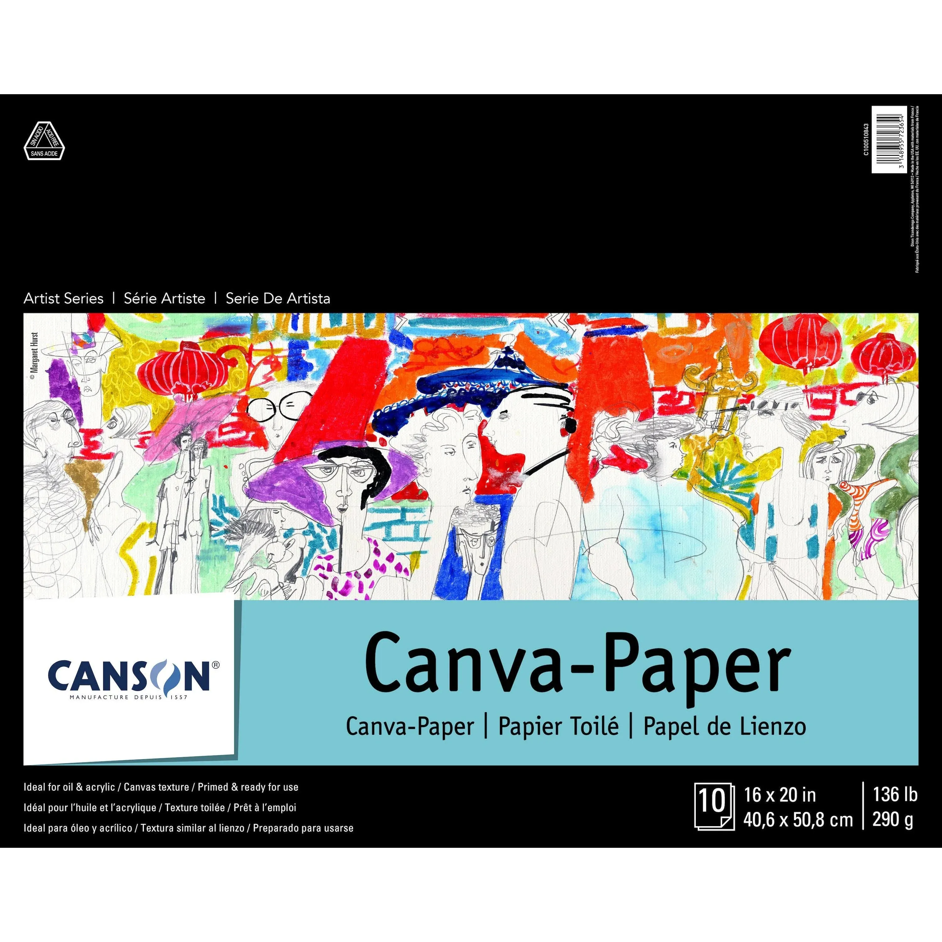 Canson Foundation Series: Canva-Paper Pad 10 Sheets - 16" x 20"