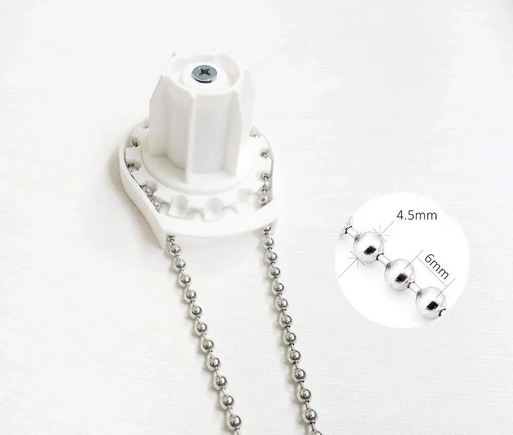 Luanxu Pull Bead Chain Stainless Steel Silver 4.5mm for Blinds &amp; Shades