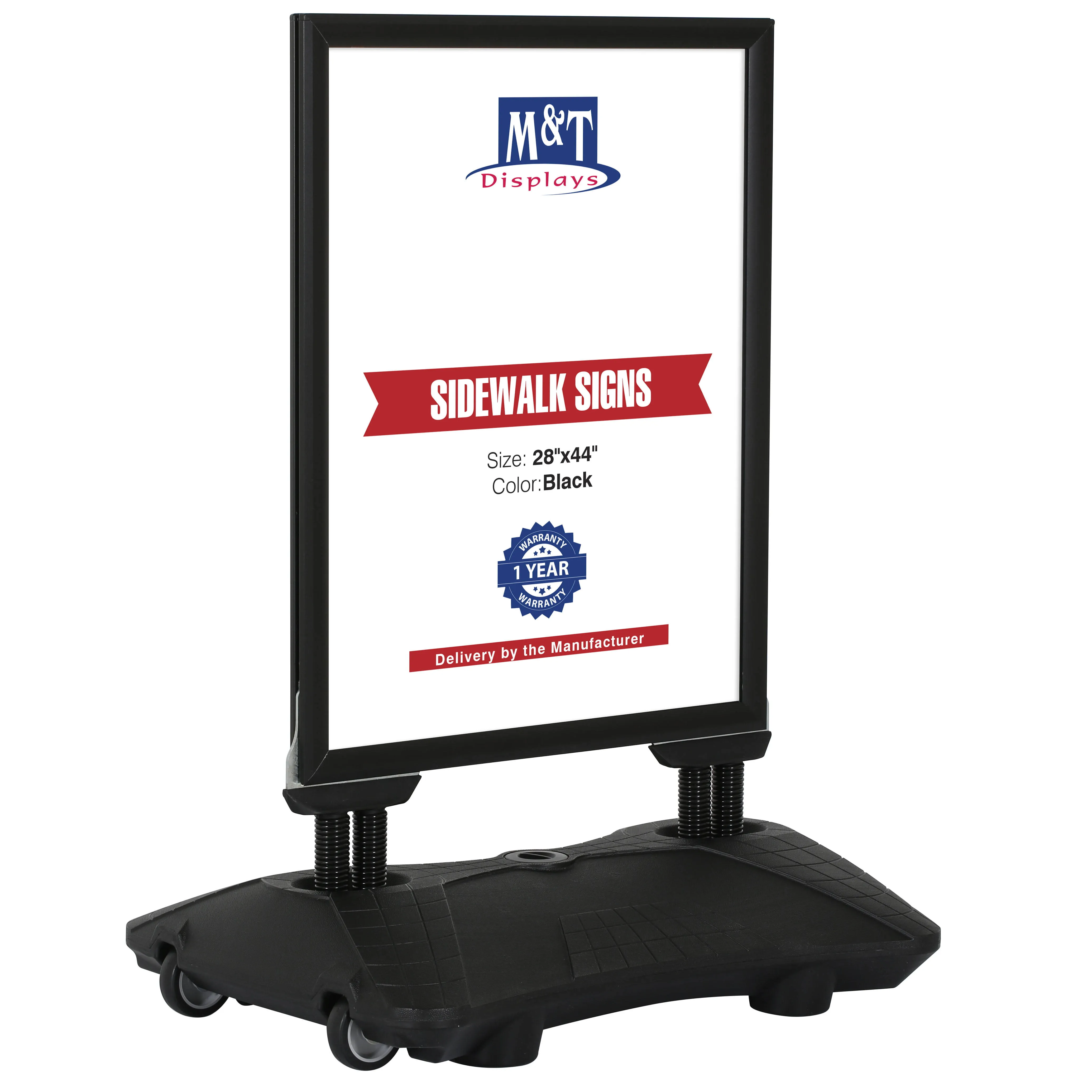 M&t Displays WindPro Lite Weather and Wind Resistant Outdoor Pavement Curb Sidewalk Sign Holder