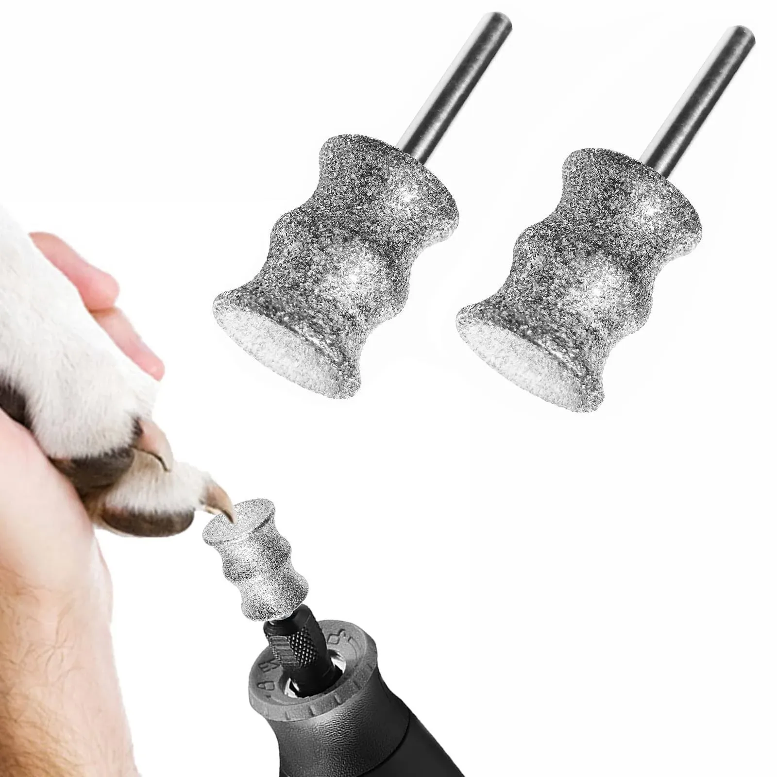 Dog Nail Trimmer Tools for Dremel - Paws Grooming & Smoothing for Medium Large Dogs - 1/8" Dog Nail Grinder Attachment (2XL)