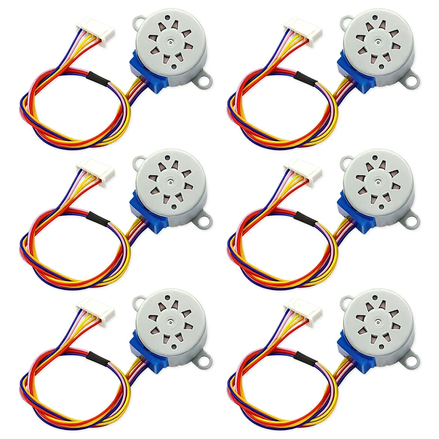 CenryKay DC 12V 28BYJ-48 Valve Stepper Motor 4 Phase Geared Stepper Motor(6PCS)