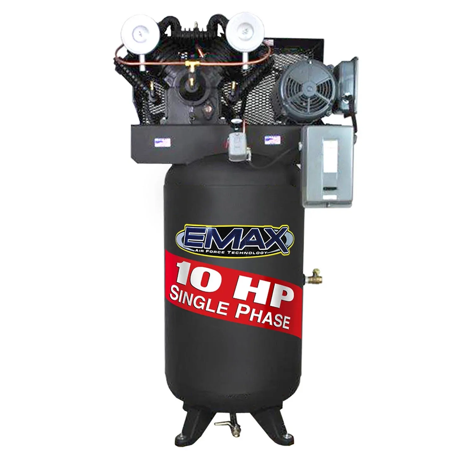 Emax 80 Gallon 10 HP 2-Stage 1-Phase Vertical Air Compressor EI10V080V1