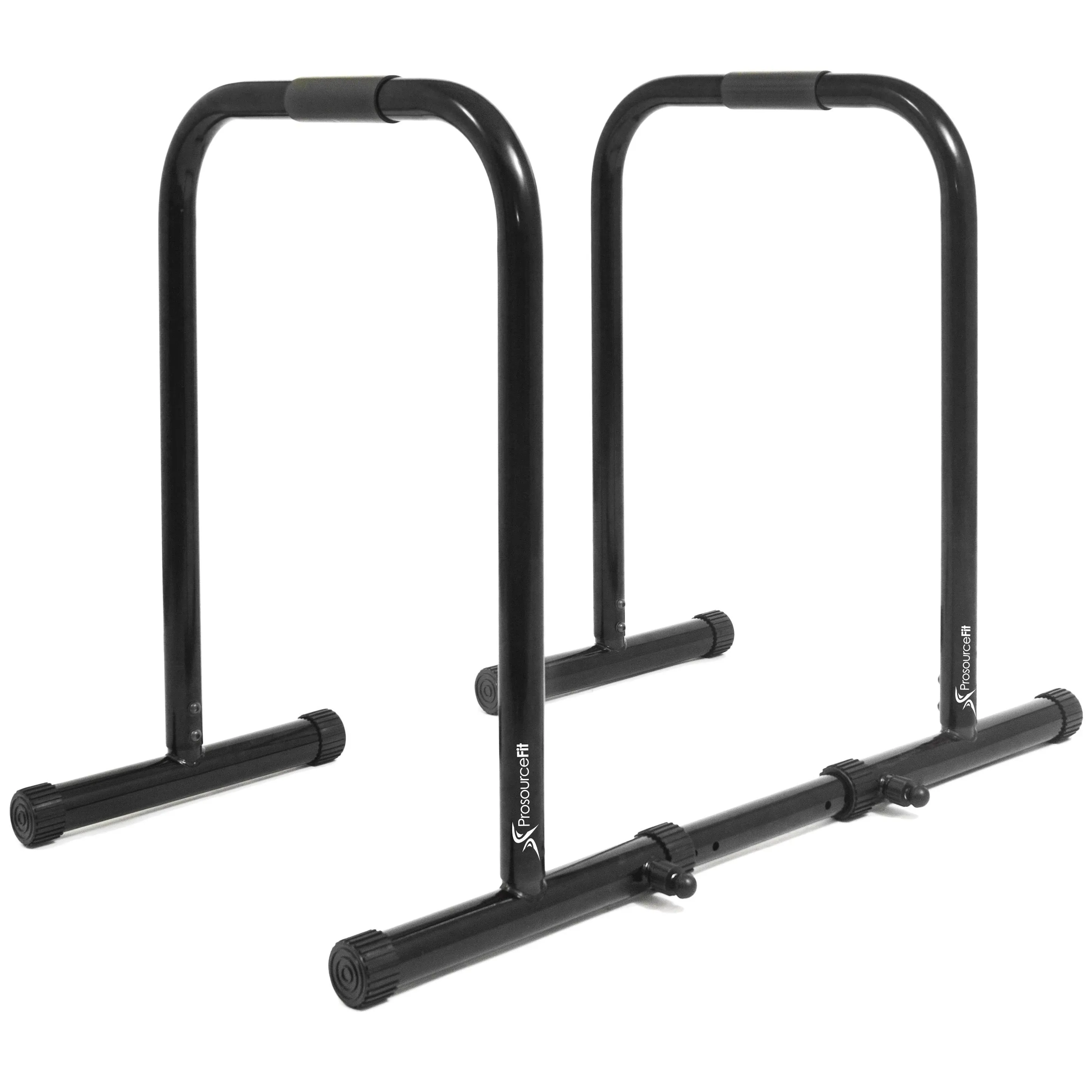 ProsourceFit Dip Stand Station, Ultimate Heavy Duty Body Bar- Black