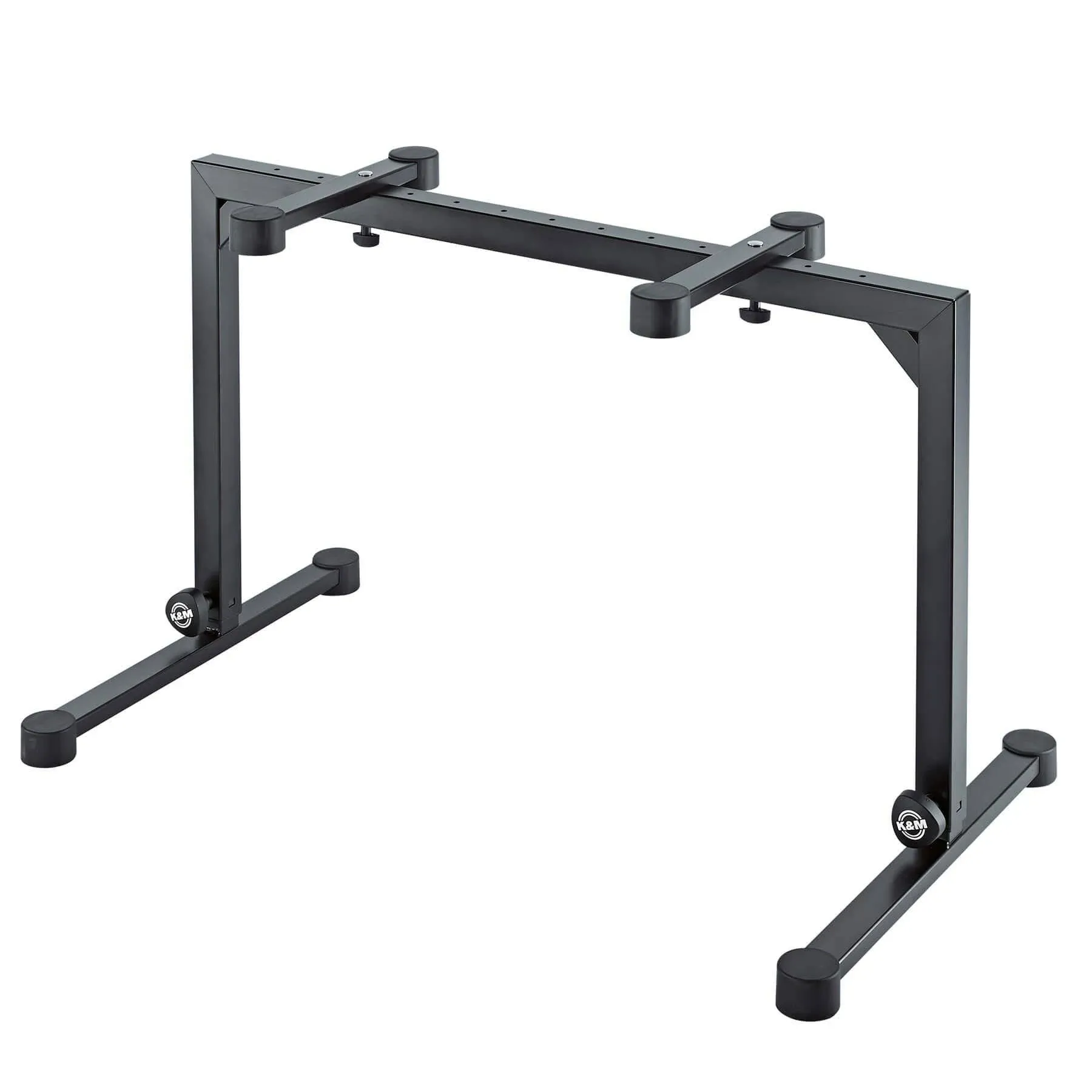 K&M Konig & Meyer 18810.015.55 Table Style Keyboard Stand Omega - Sturdy Height Adjustable Frame - Folds Flat Portable - Fits Piano and Electric Keyboards - For Adult and Youth Musicians - Black