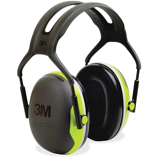 3M PELTOR X4 Earmuffs, 27 dB NRR, Fluorescent Yellow-Green X4A