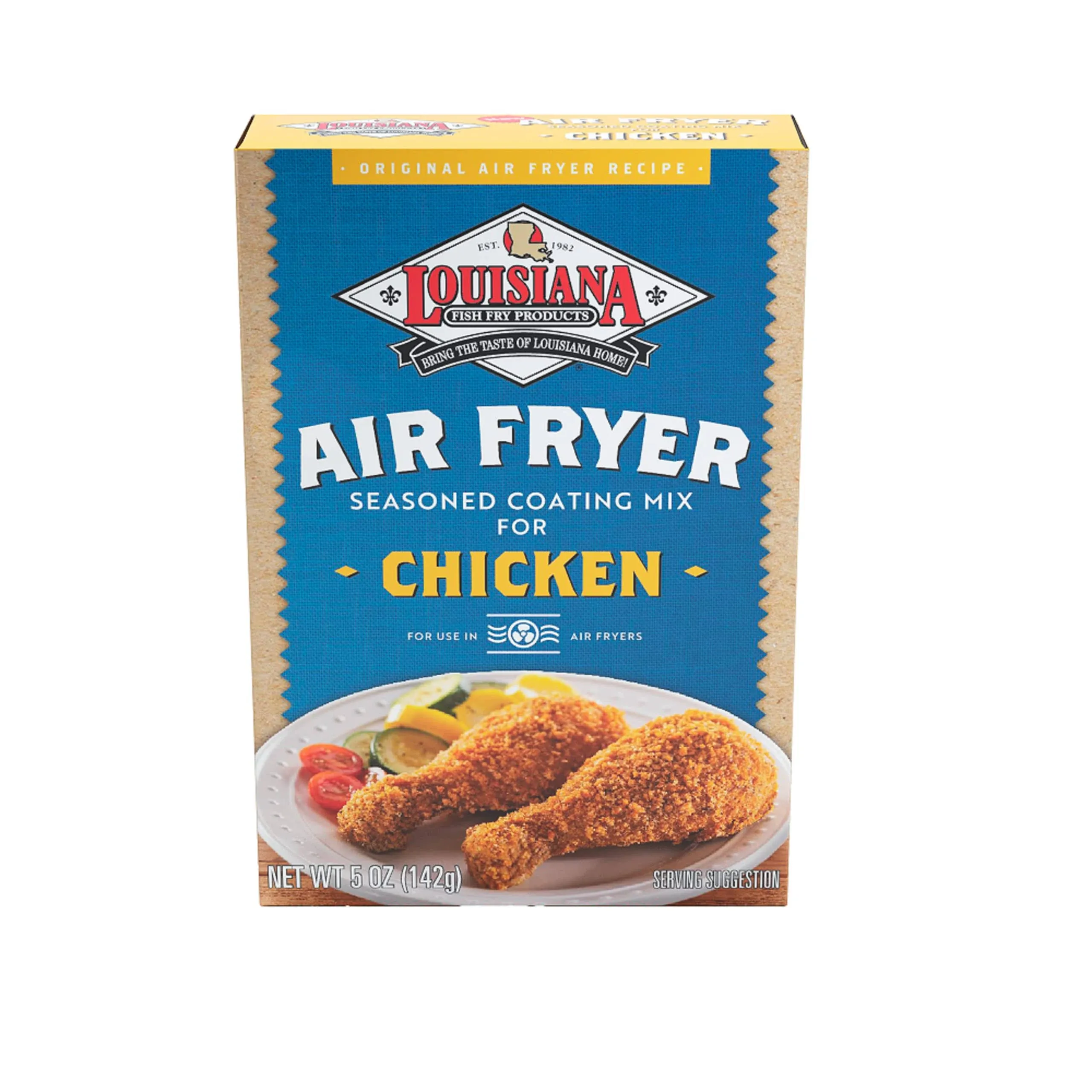 Louisiana Fish Fry Air Fryer Chicken Seasoned Coating Mix, 5 Ounce -- 6 per case