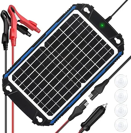 Waterproof 12W 12V Solar Battery Charger &amp; Maintainer Pro