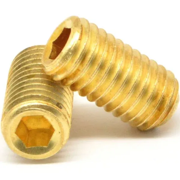 Coarse Thread Socket Set Screw Cup Point Brass