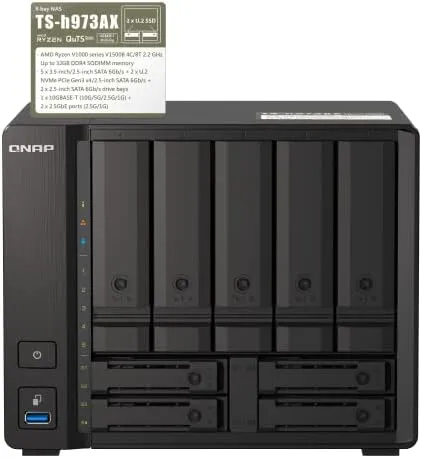 QNAP TS-h973AX-32G-US 9-Bay Hybrid Storage NAS