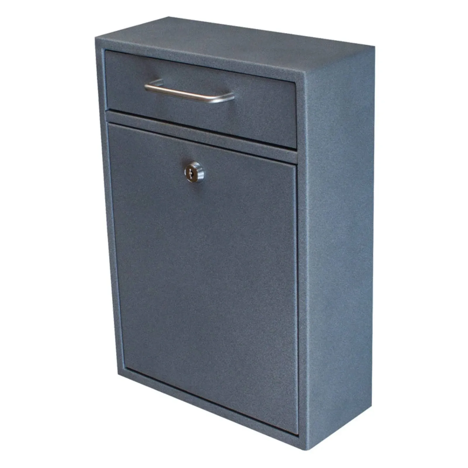 Mail Boss Locking Security Drop Box, 16 1/4""H x 11 1/4""W x 4 3/4""D, Granite