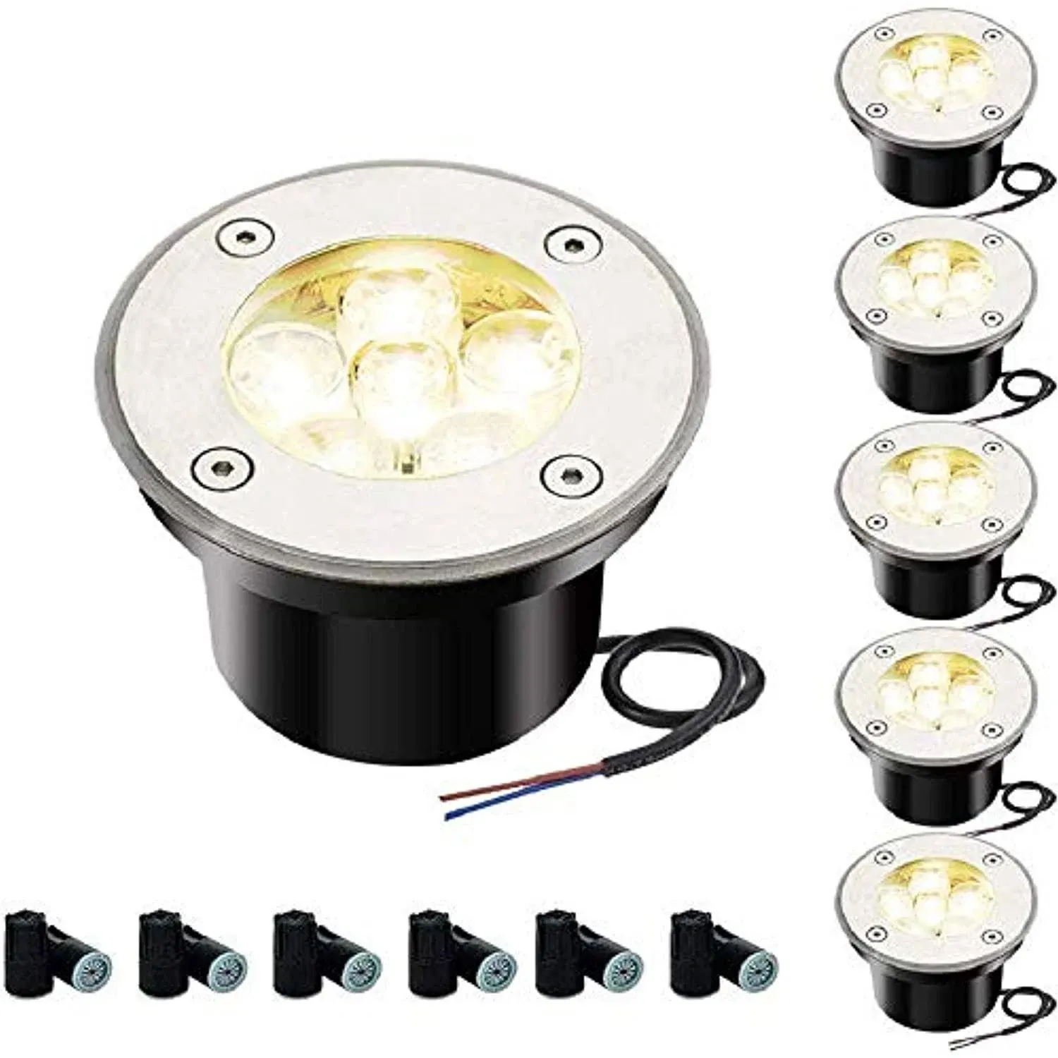 6W LED Landscape Light 12V In-ground Light Garden Pathway Outdoor Lighting 3000K