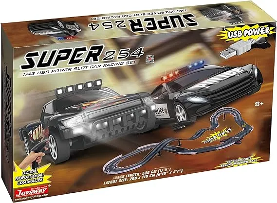 JOYSWAY Super 254 USB Power Slot Car Racing set