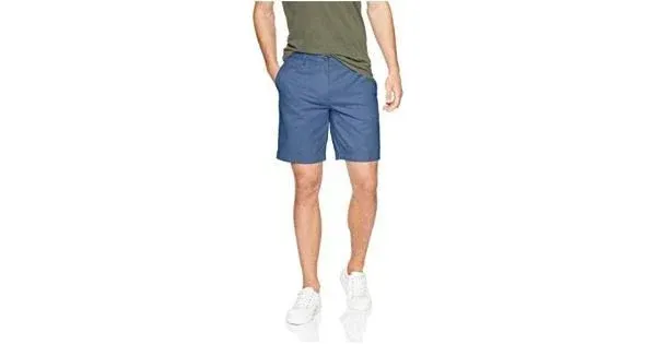 Amazon Essentials mens blue shorts 34x9, 100% cotton, brand new with tags