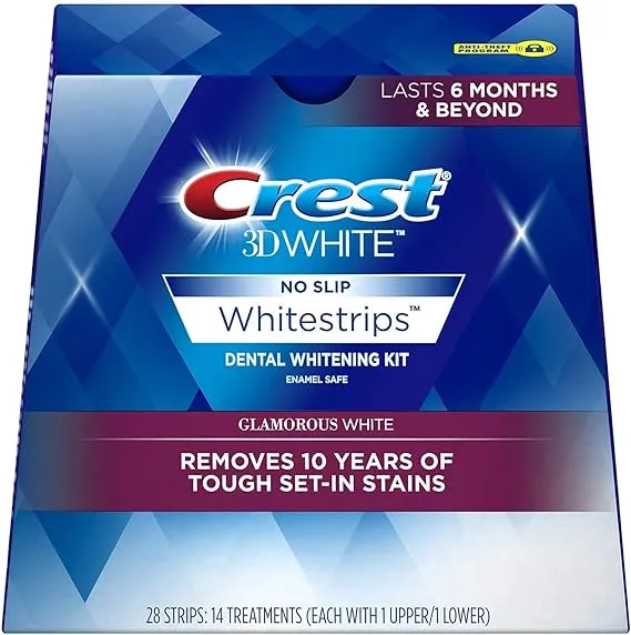 NO BOX CREST 3D GLAMOROUS WHITE Whitestrips Teeth Dental Whitening Strips NEW