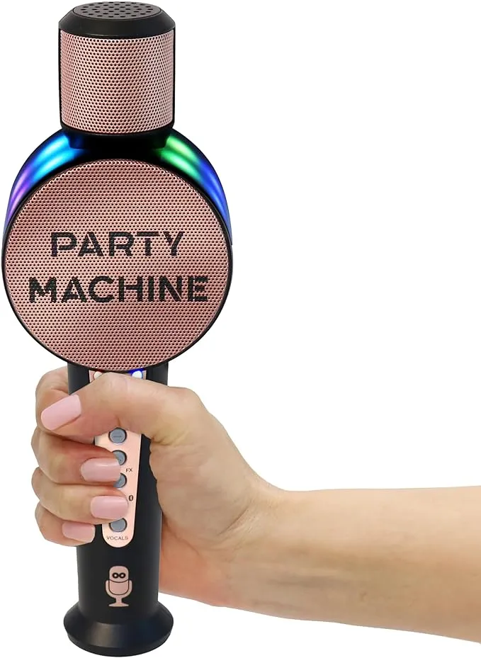 Party Machine by Singing Machine Karaoke Portable Bluetooth Speaker Microphone