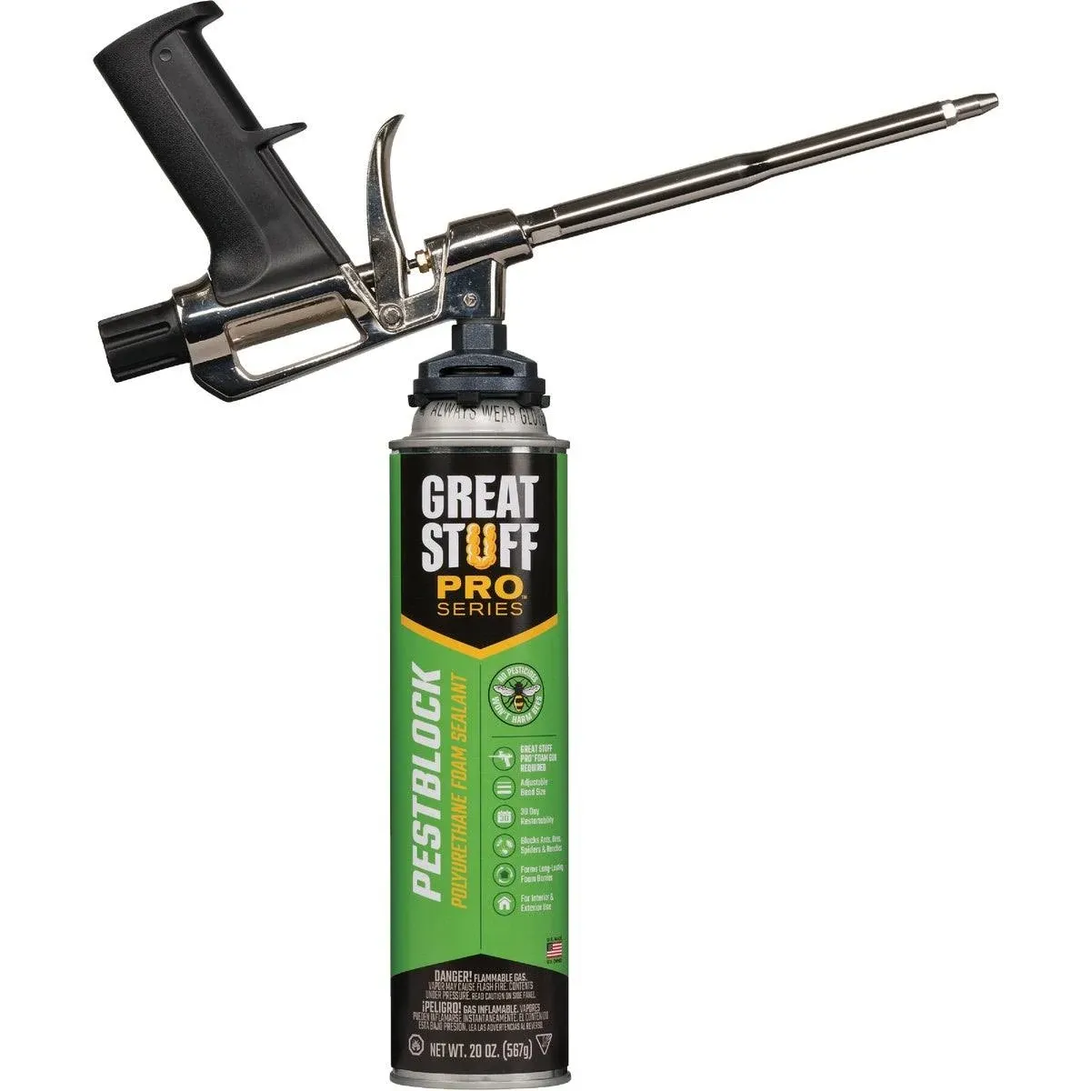 Great Stuff Pro Pestblock Insulating Foam Sealant Gray, 20 oz.