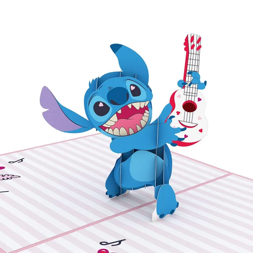 "Disney's Stitch Rockin' You Rock Valentine Pop-Up Card"