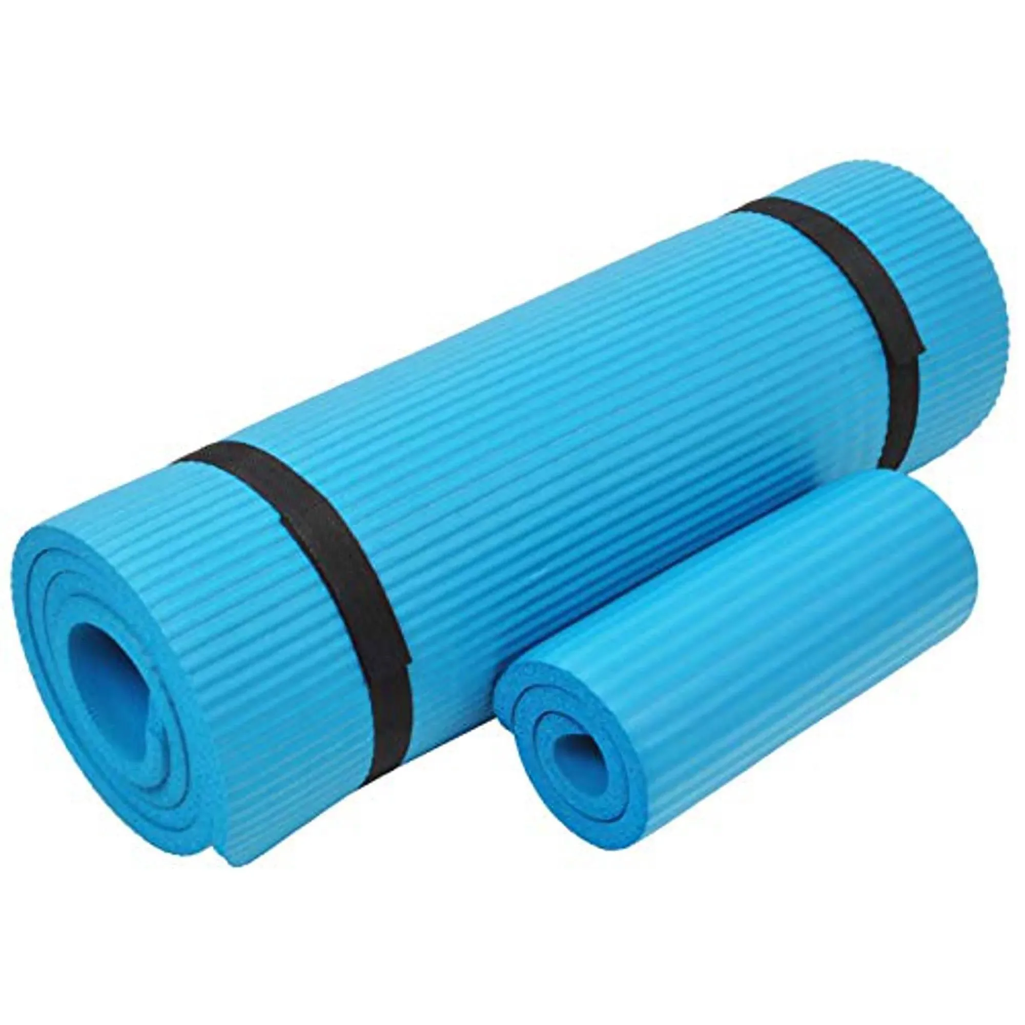 1/2-Inch Extra Thick High Density Anti-Tear Exercise Yoga Mat with Knee Pad and Carrying Strap, Multiple Colors