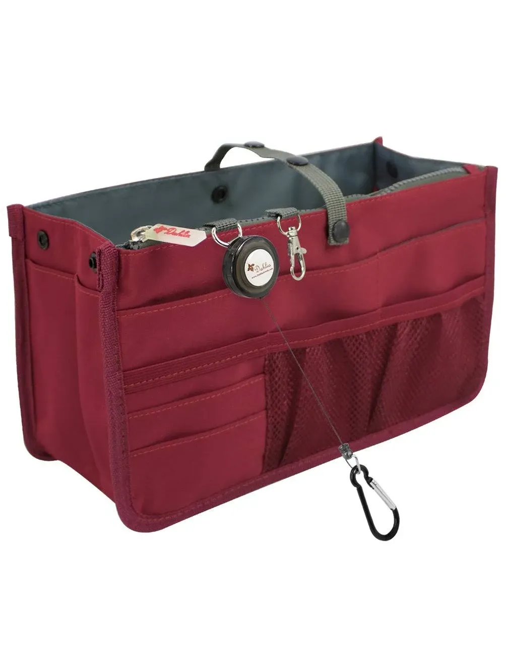 Handbag Purse Organizer Insert | Patented, Sturdy and Flexible Design | Dahlia