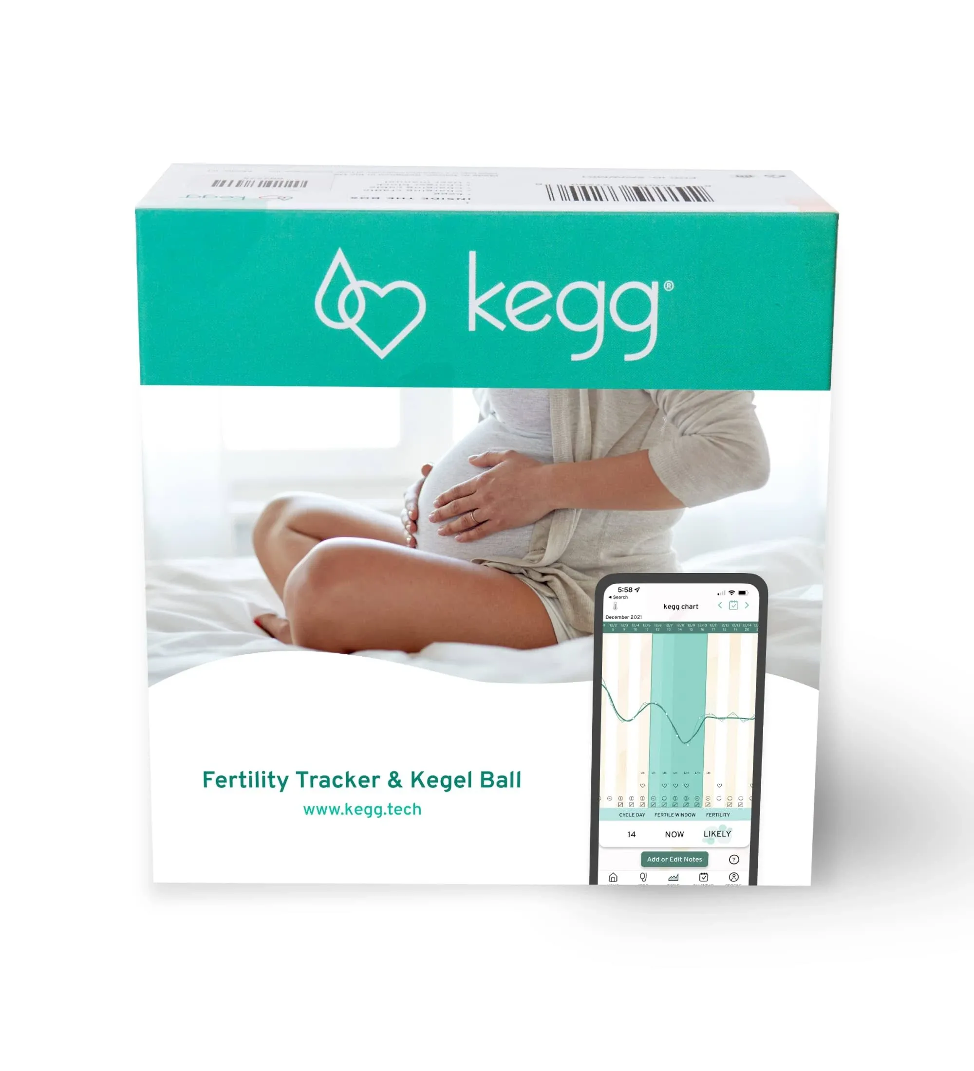 Kegg Fertility Tracker + Free Fertility App | 12-Month Pregnancy Warranty | No Recurring Costs | Predicts Fertile Window | Helps Exercise Pelvic Floor