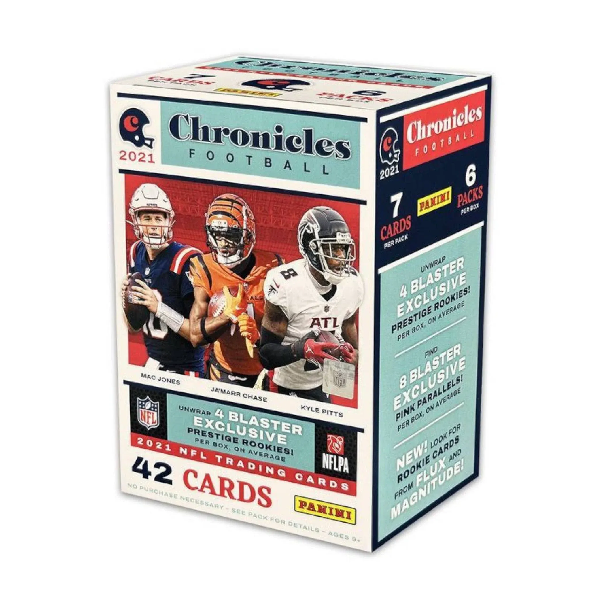 2021 Panini Chronicles NFL Football Blaster Value Box - 6 Packs per Box - 42 Trading Cards per Box