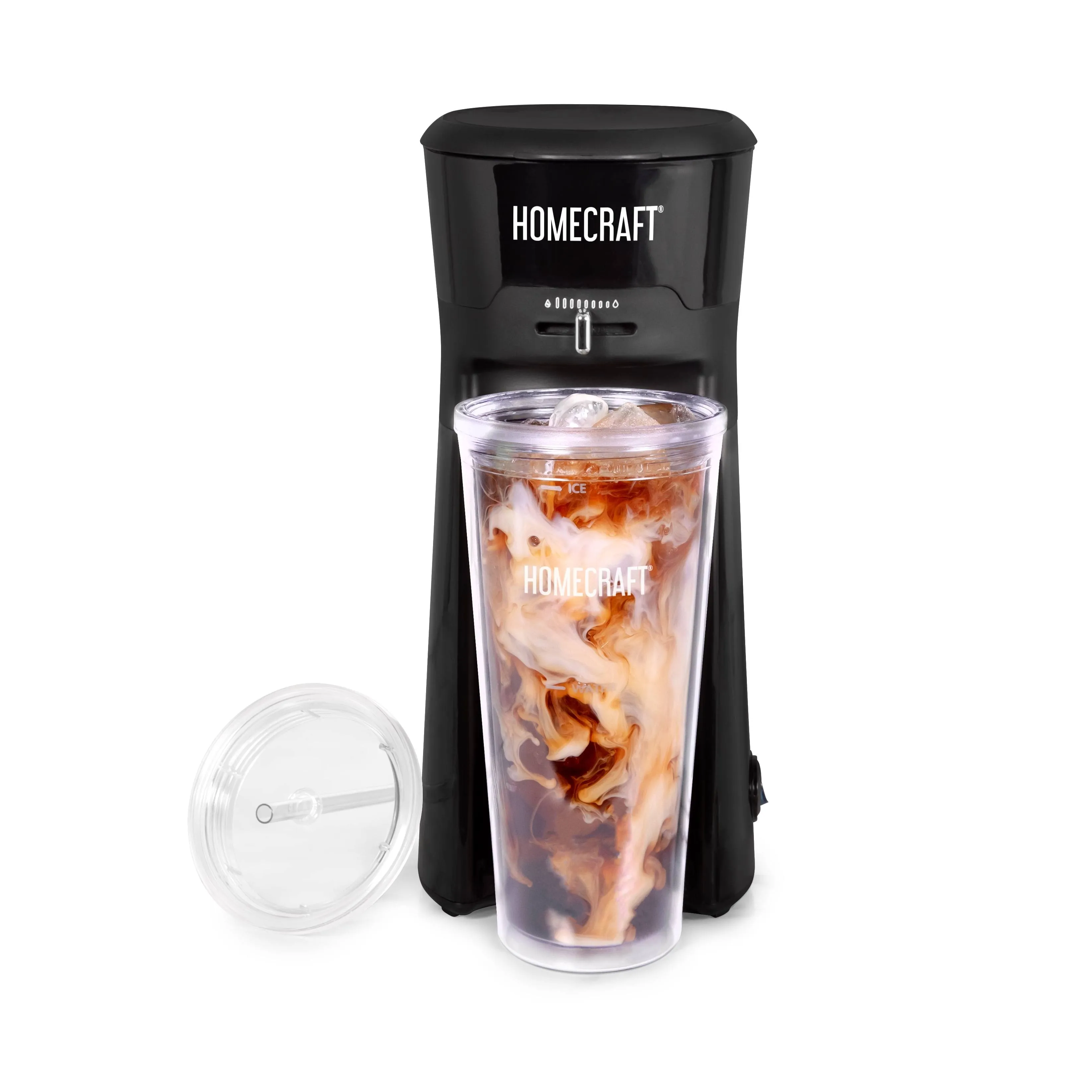 Homecraft HCIC20TMBLBK Iced Coffee Maker with Insulated Tumbler &amp; Straw