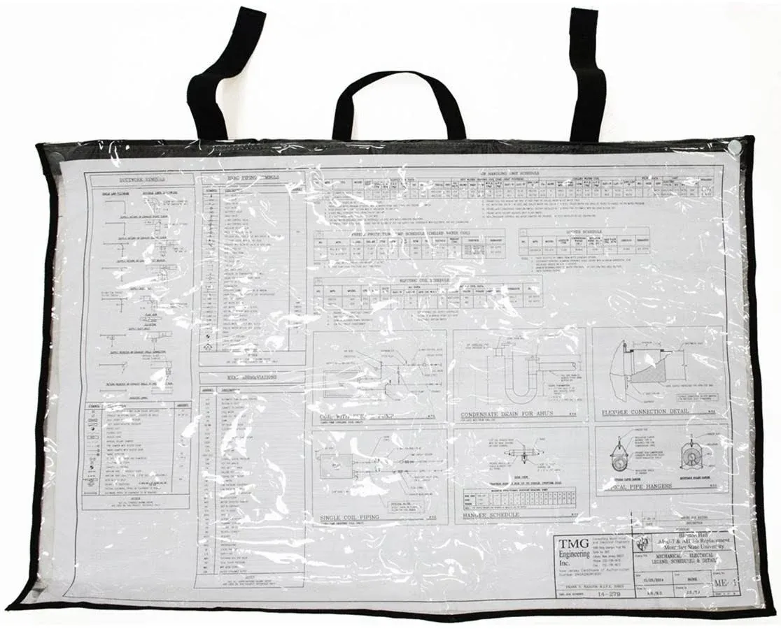 Adir Blueprint Cover Protector - Blueprint Plans Shield, Poster Carrier, Map Holder - Blueprint Sleeve and Map Protector (Fits Documents Size 22 inch x 34 inch)