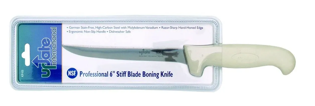 Update International (KP-03) 6" German Steel Stiff-Bladed Boning Knife