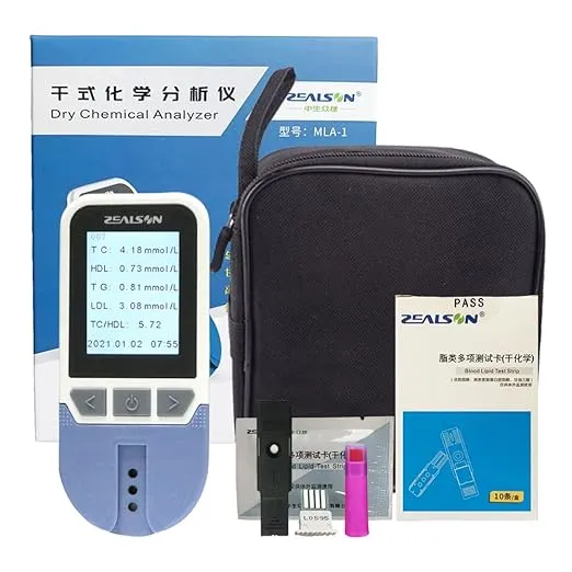 Hnxxyisite Lipid Test Meter Cholesterol Test Meter HDL LDL Triglycerides Cholesterol Monitor Meter Kit Includes 10pcs Test Strips