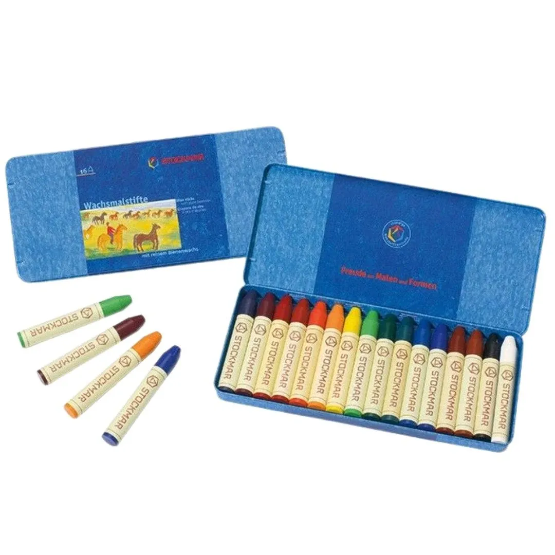 Stockmar - Beeswax Stick Crayons, Set of 16