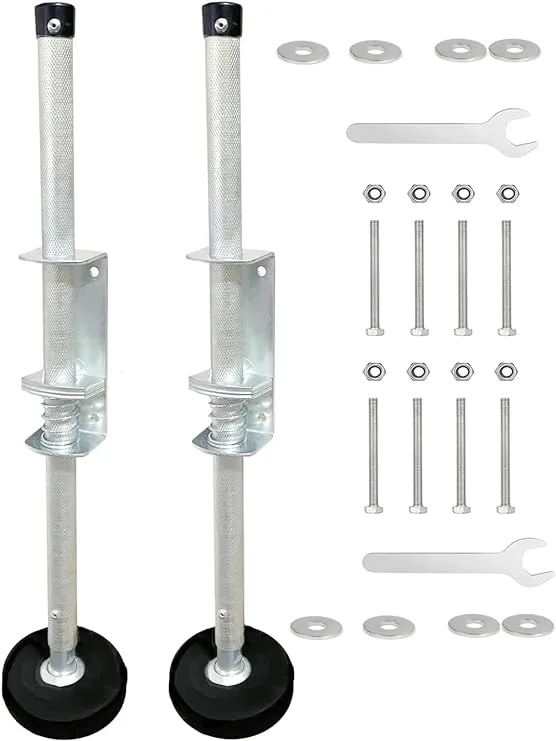 Ladder Stabilizer, Ladder Leveler with Rubber Base &amp; Adjustable Spring, 1 Pair