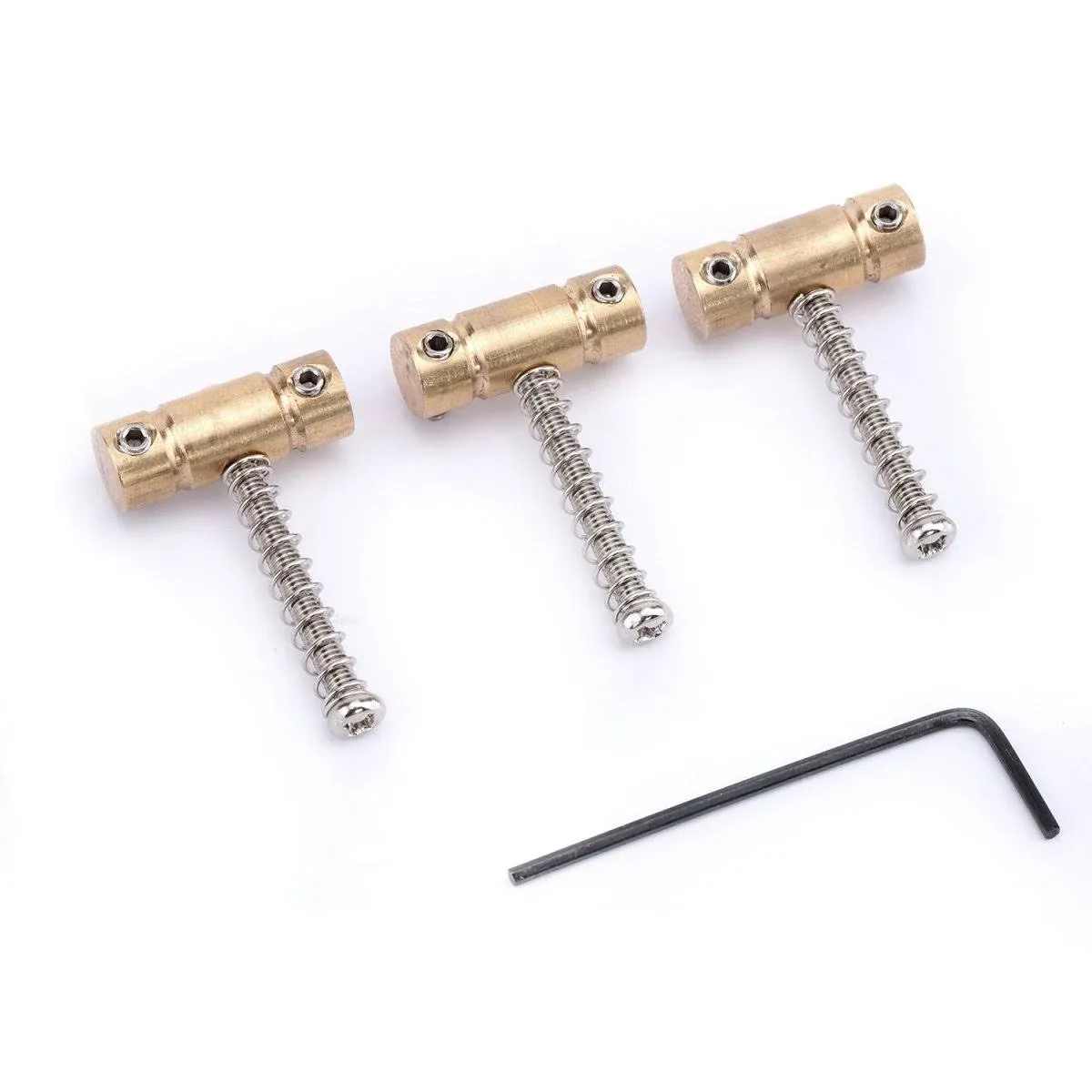 Musiclily Pro 54mm Brass 6 String Bridge Saddle Set for Tele TL Electric Guitar