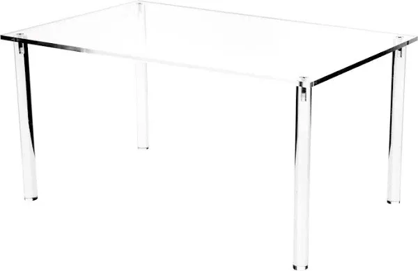 Plymor Clear Acrylic Rectangular 4-Leg Display Riser, 8 H x 16 W x 10 D (3 Pack)