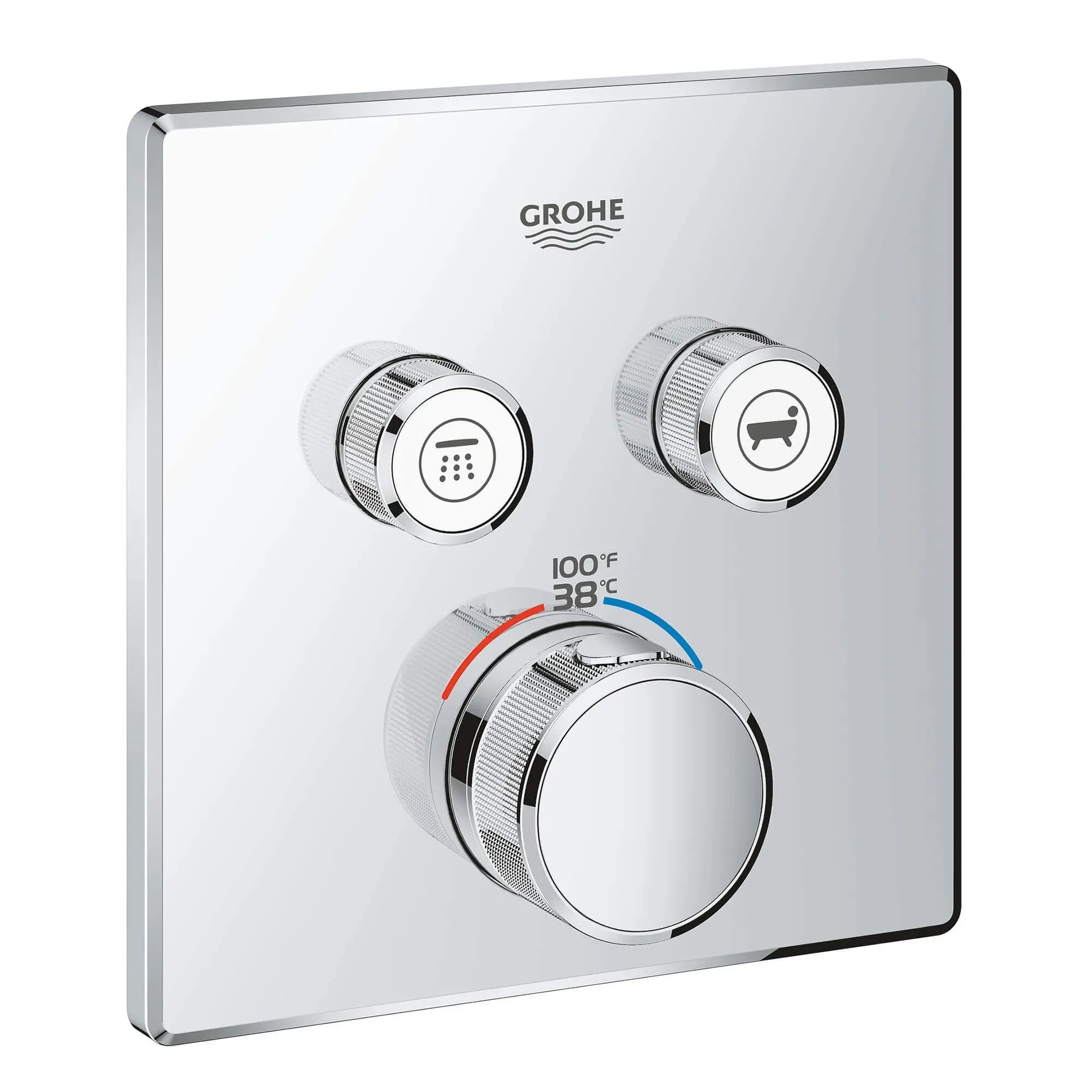 Grohe 29141000 Grohtherm SmartControl Dual Function Thermostatic Trim with ...