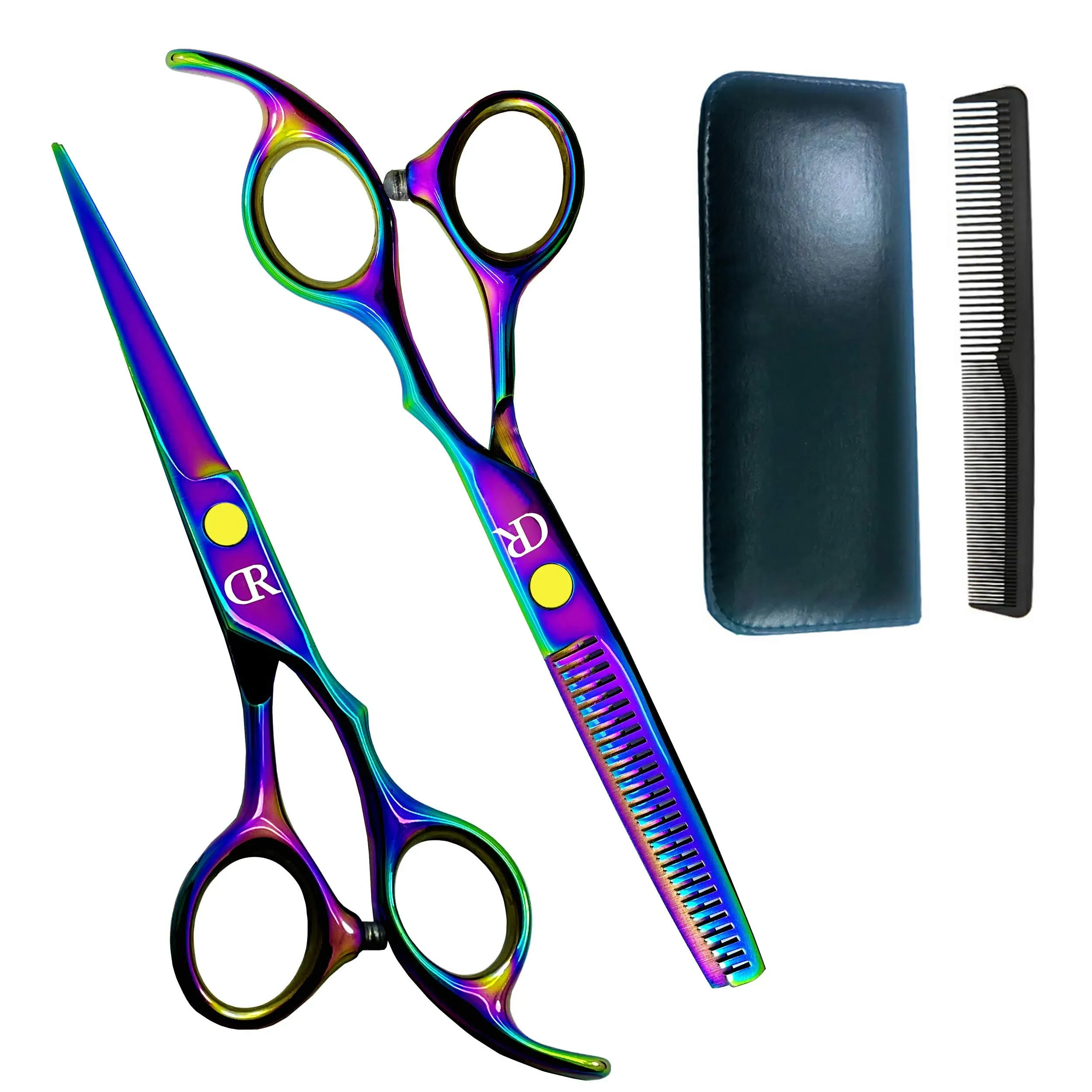 Professional Hair Cutting Shears Set,6 Inch Barber Hair Cutting Scissors Kit,...