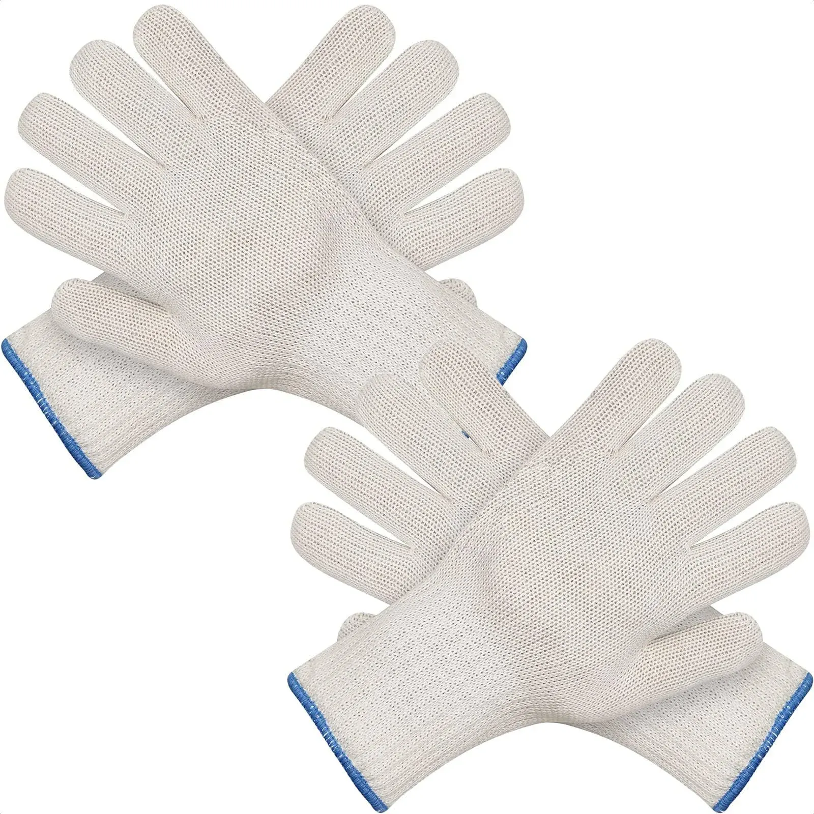 White Gloves For Handling Hot Food 2pair Pot Holders For Kitchen Heat Resistant 