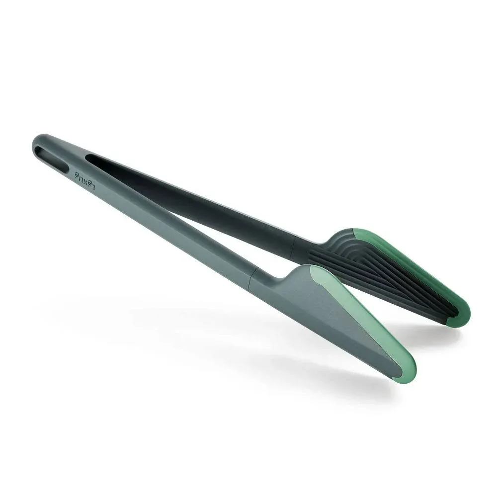 Lékué Grey with Green Tongs, 2.44 x 2.01 x 11.18inch Tongs