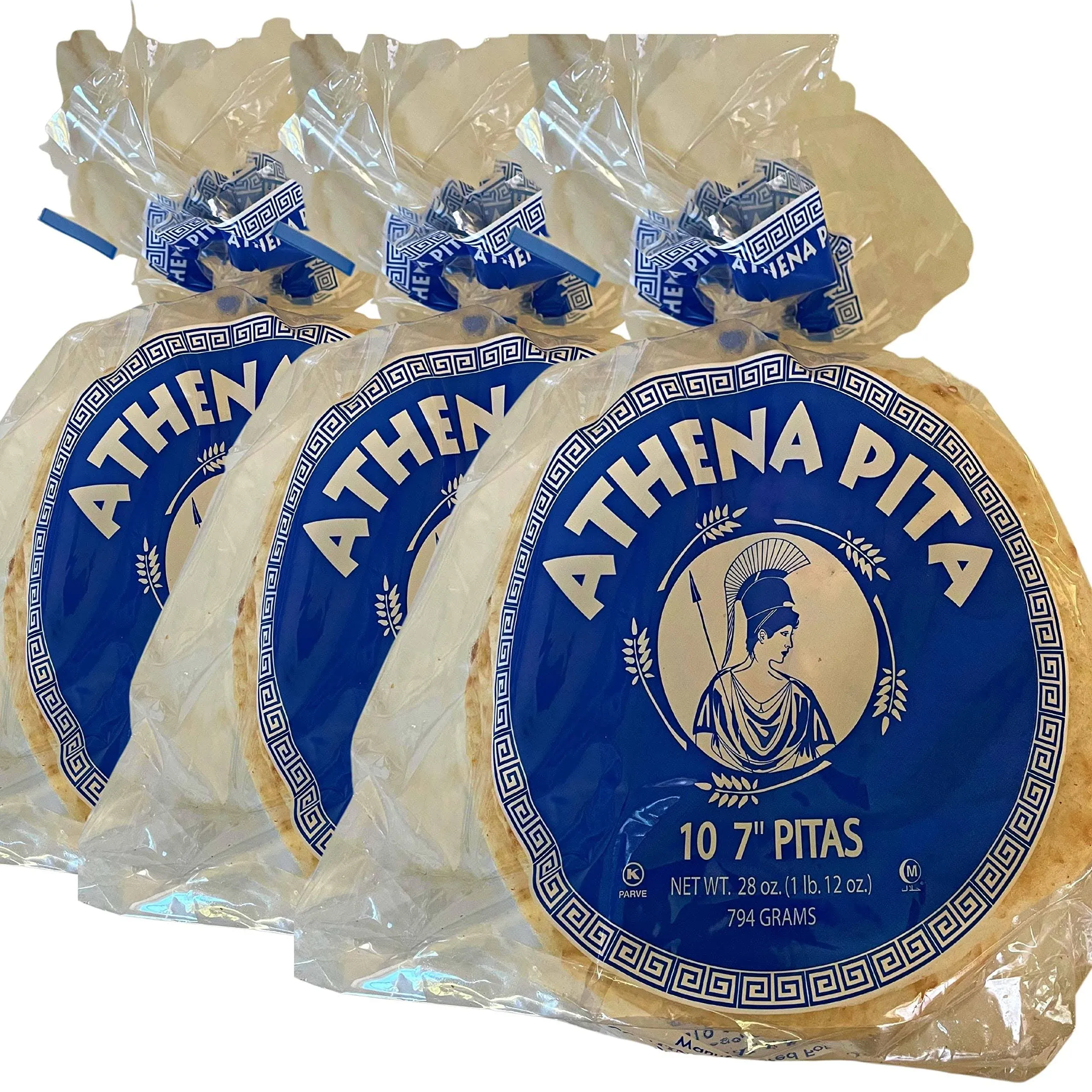 Athena Greek Style Pre-oiled Pita Bread for Gyros Meat-30 Pitas