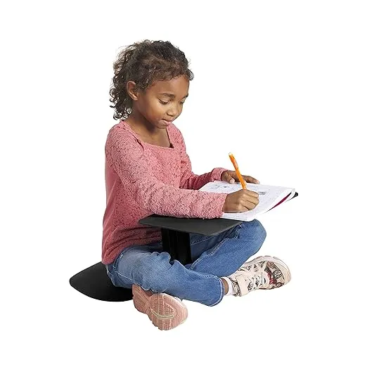 ECR4Kids The Surf Portable Lap Desk, Flexible Seating, Black