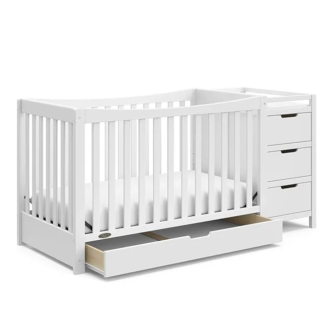 Graco - Remi 4-in-1 Convertible Crib and Changer - White