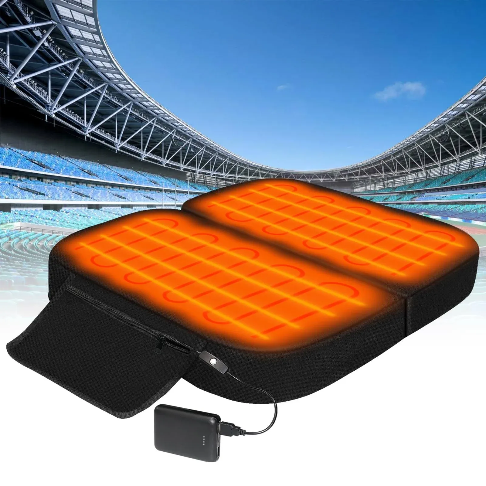 Lslpin Extra Wide Heated Stadium Seat