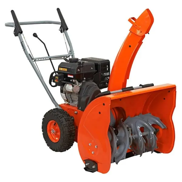 24 in. 212cc Two-stage Self-propelled Gas Snow Blower with Push-button Electric Start