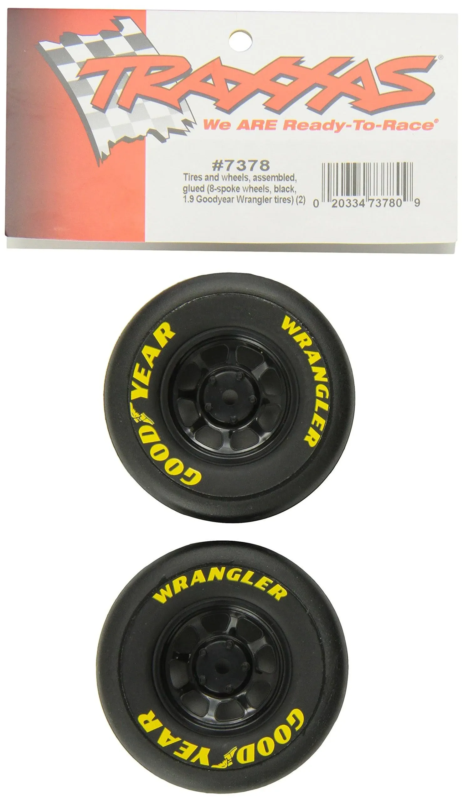 Traxxas 7378 Assembled 1.9 Goodyear Tires &amp; Wheels (2):1/16