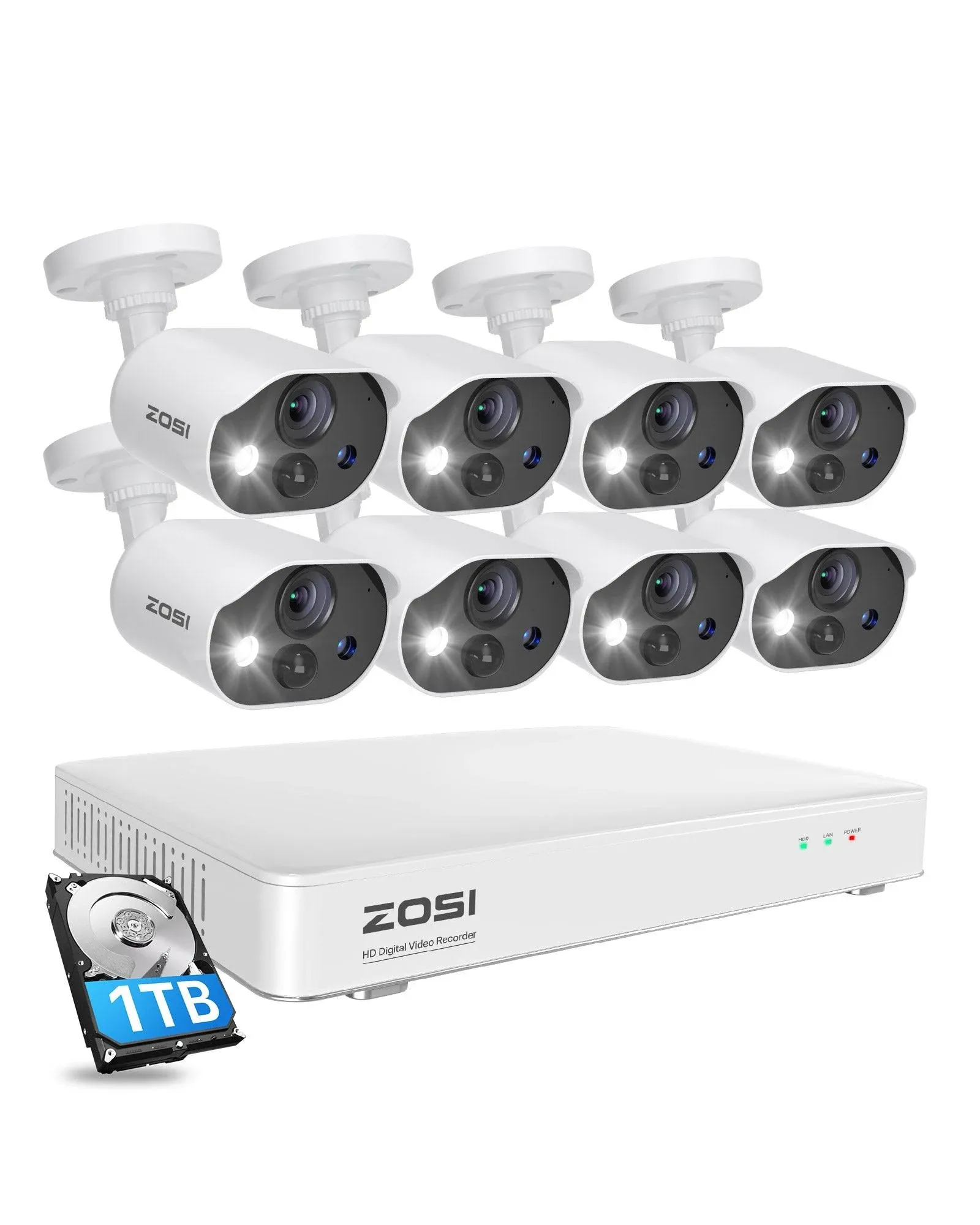 C303 1080P 8 Channel Security System with Audio + 1TB Hard Drive