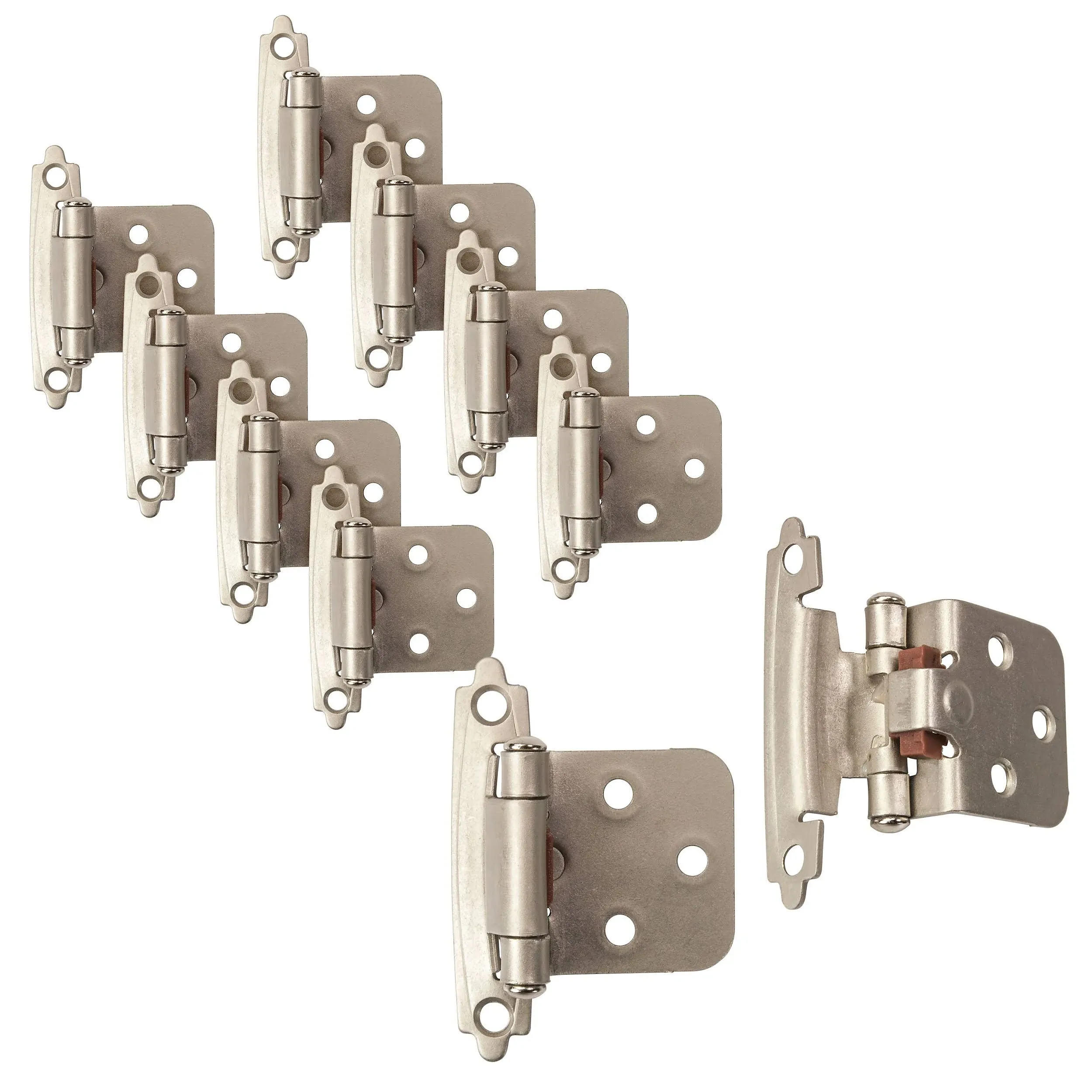 Liberty Hardware Satin Nickel Self-Closing Overlay Cabinet Hinge H0103BL-SN-U1