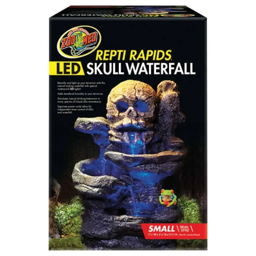 Zoo Med Repti Rapids LED Skull Style Waterfall, Small